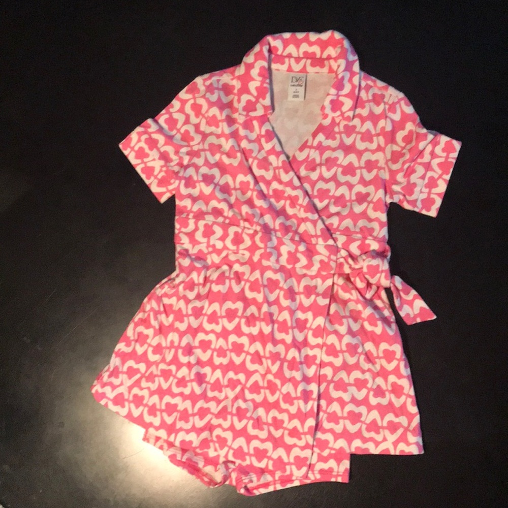 DVF heart GAP 2T wrap dress with shorts